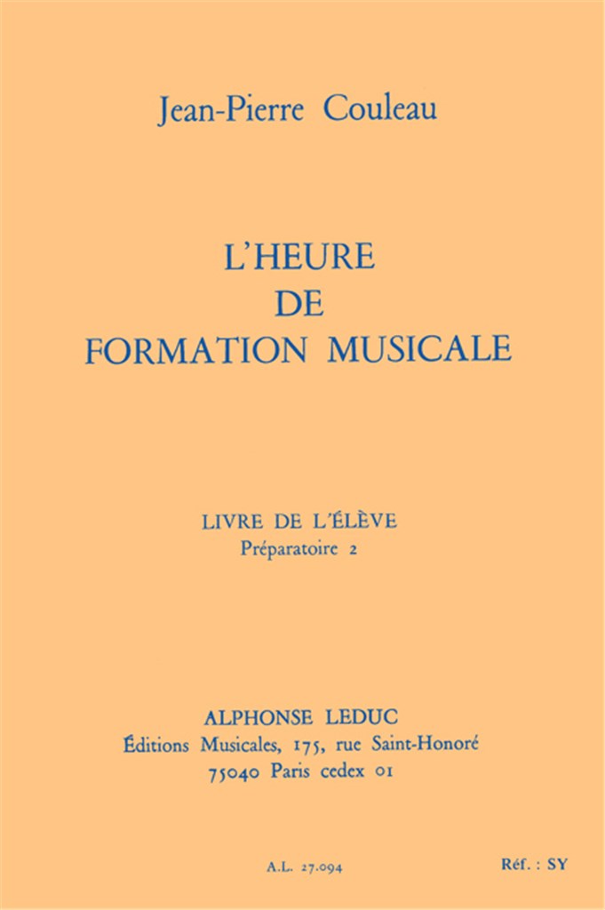 L'heure de formation musicale - Prép.2 - Elève