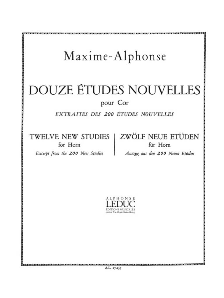 12 Etudes Nouvelles
