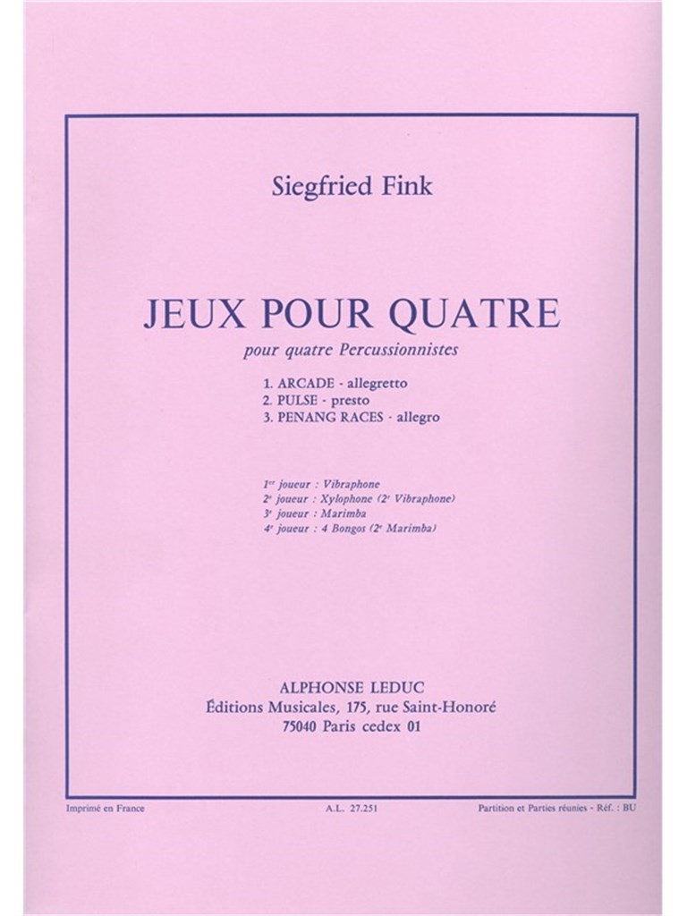 Siegfried Fink: Jeux pour Quatre