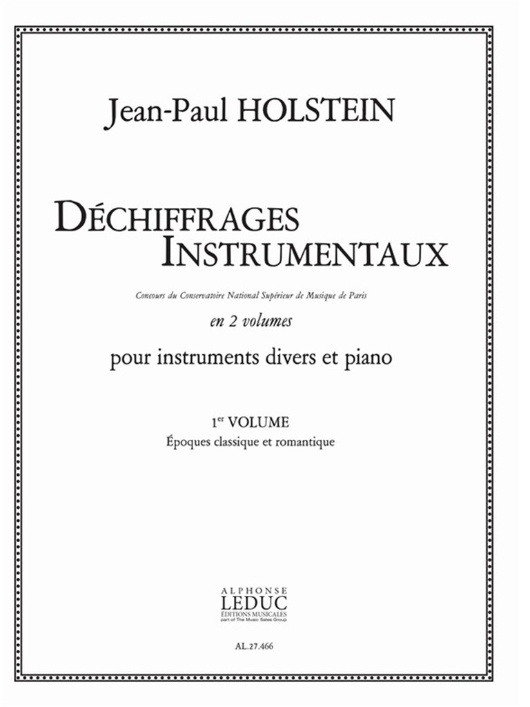 Dechiffrages Instrumentaux v 1 Epoques Classique