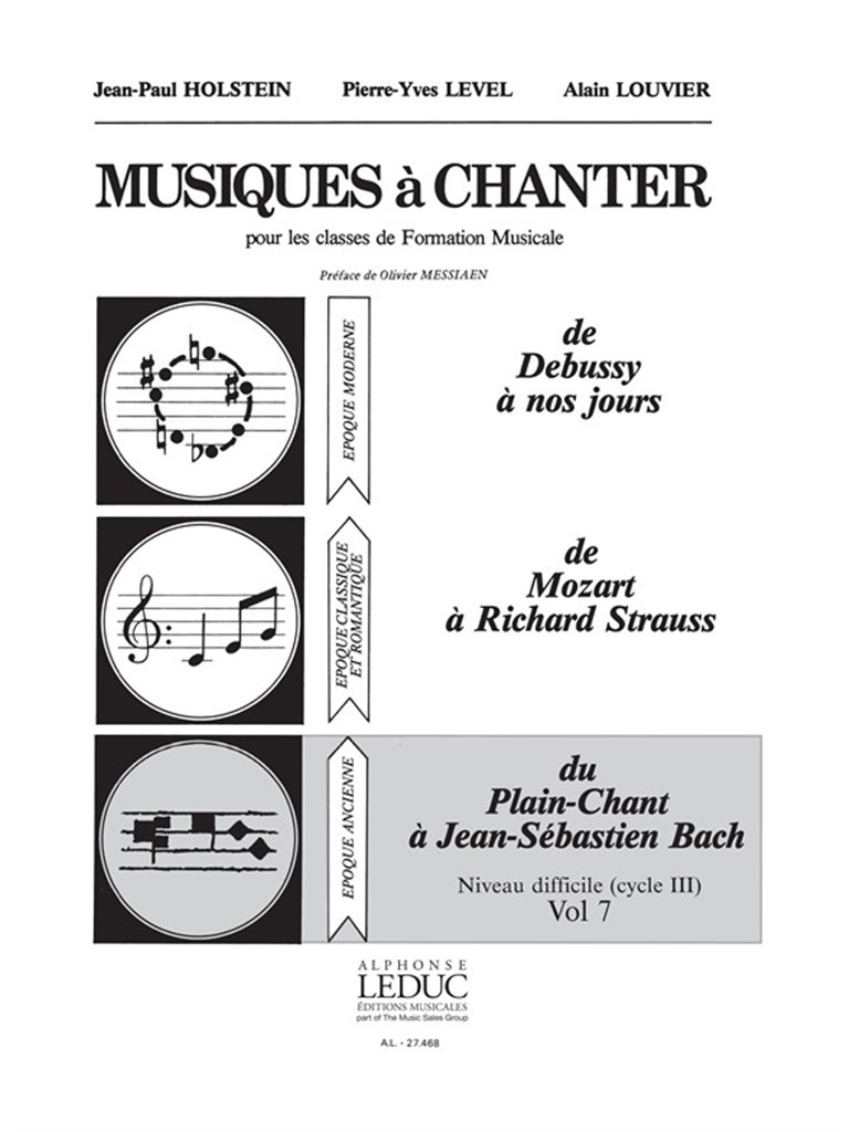 Level Musiques A Chanter 3 Vol 7 Plain Chant Bach