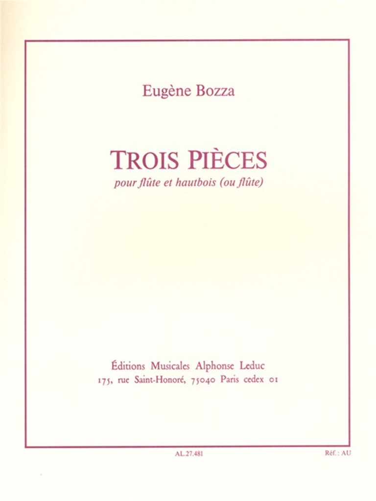 Trois Pièces For Flute And Oboe