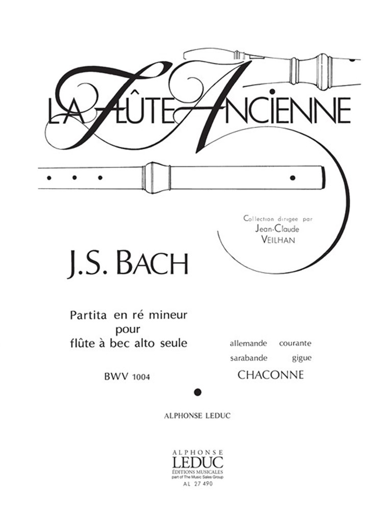 Partita BWV1004 in D Minor for Alto Recorder Solo