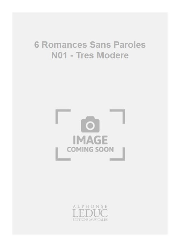 6 Romances Sans Paroles N01 - Tres Modere