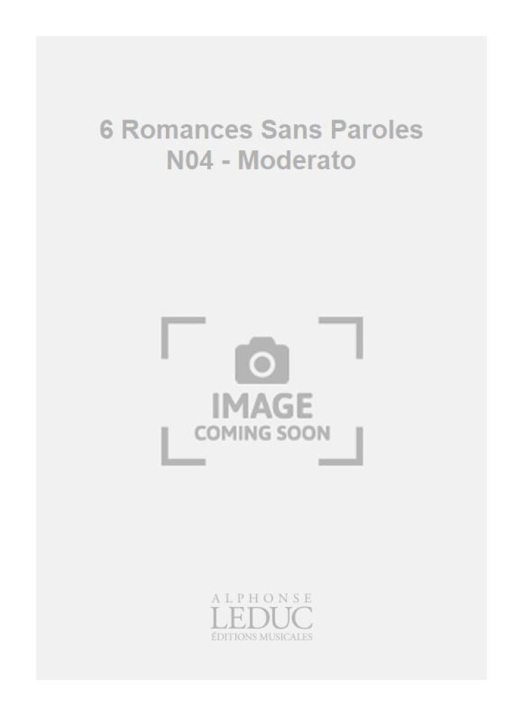 6 Romances Sans Paroles N04 - Moderato
