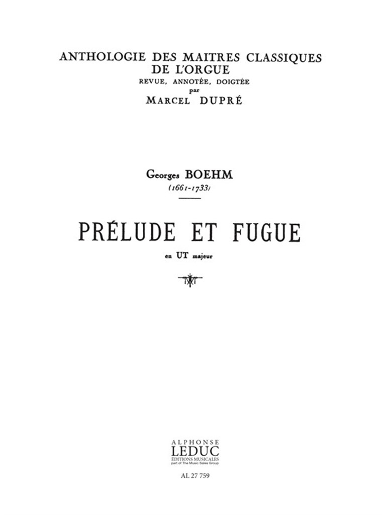 Prelude Et Fugue En Ut Majeur