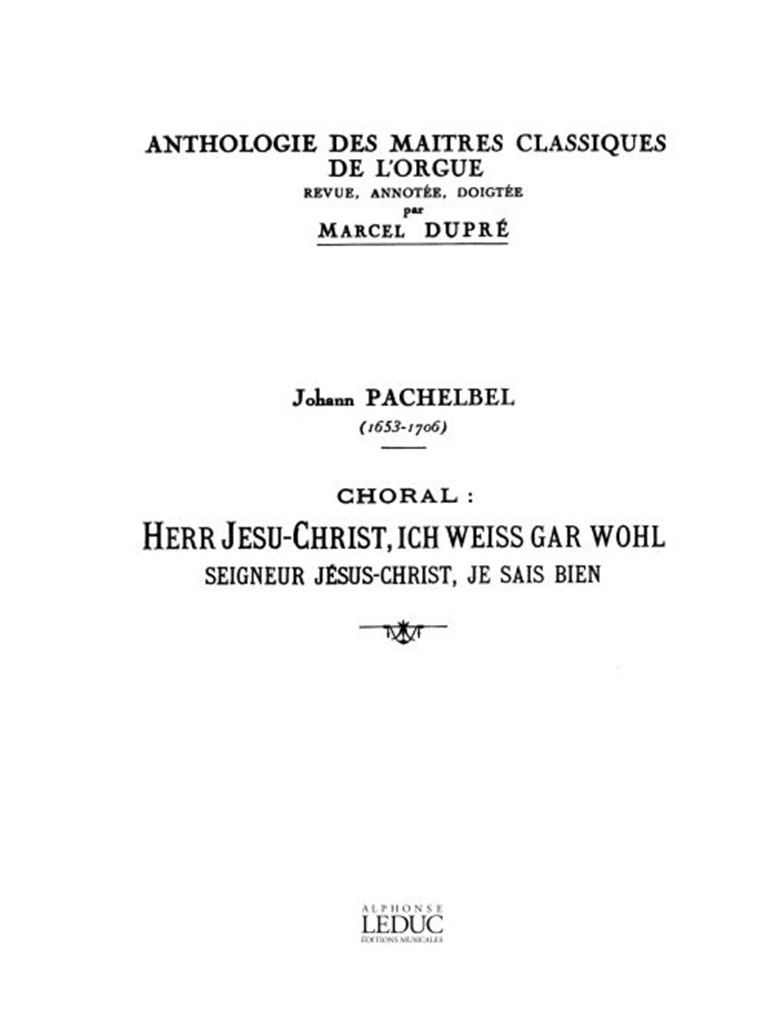 Choral:Herr Jesu-Christ Ich