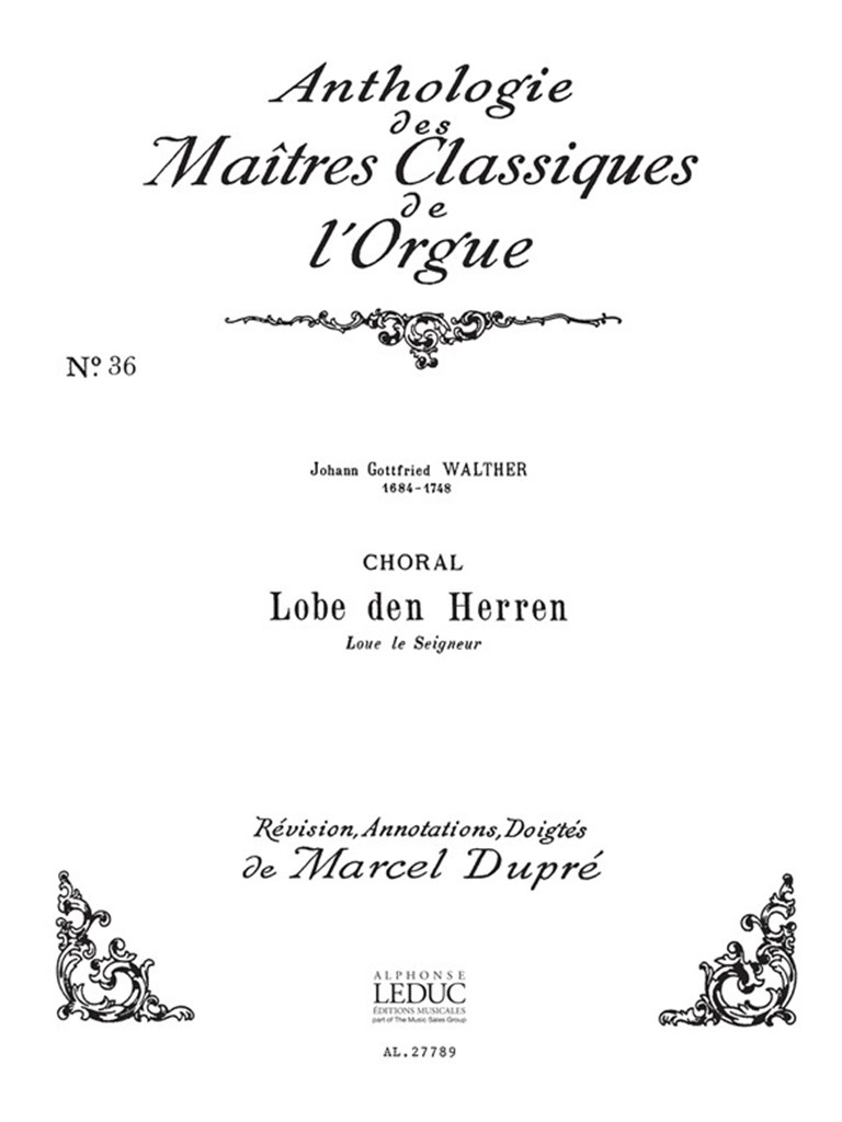 Choral:Lobe Den Herren-Loue Le
