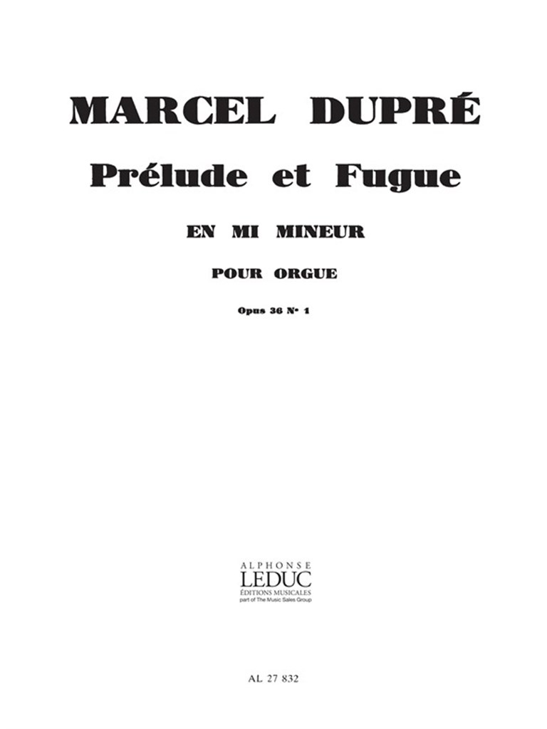 Prelude & Fuga 1 E Op.36