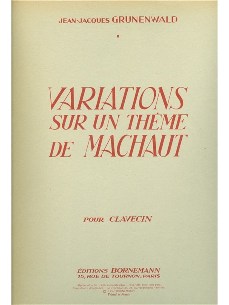 Variations Sur Un Theme De Machaud
