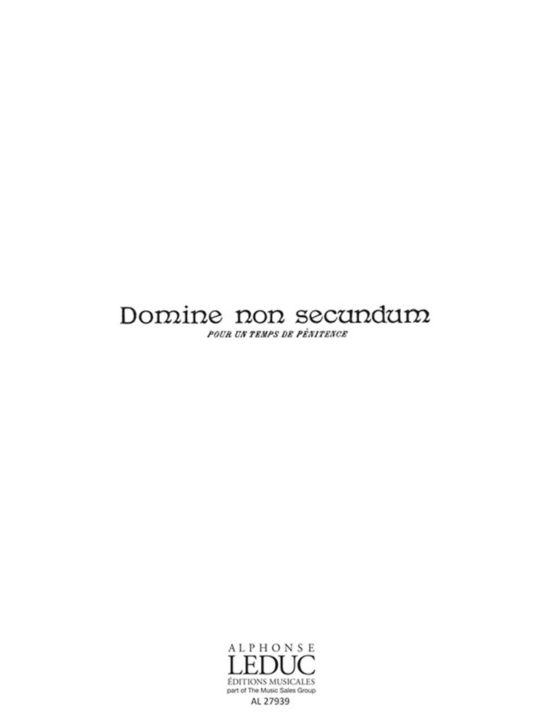 Domine Non Secundum-Offertoire