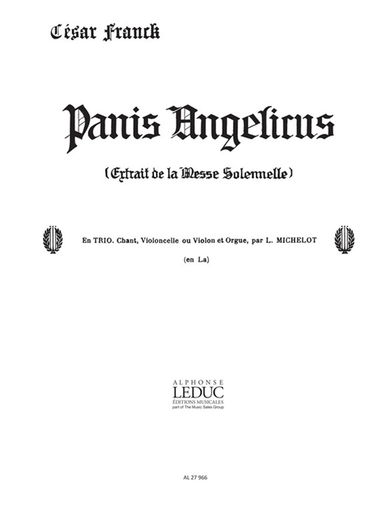 Panis Angelicus No.14 Voice Violin Cello Organ