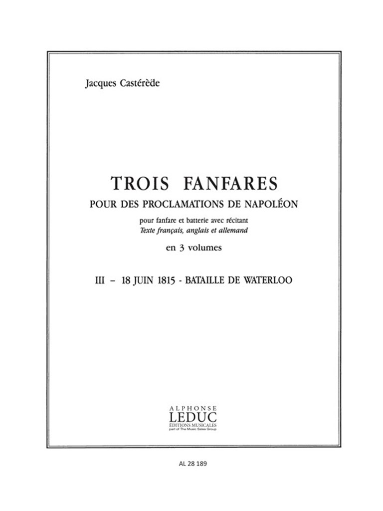 3 Fanfares pour des Proclamations de Napoleon v 3