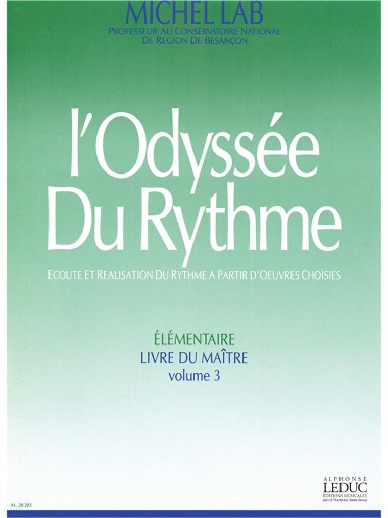 Odyssee Du Rythme v. 3 Elementaire Livre Du Maitre