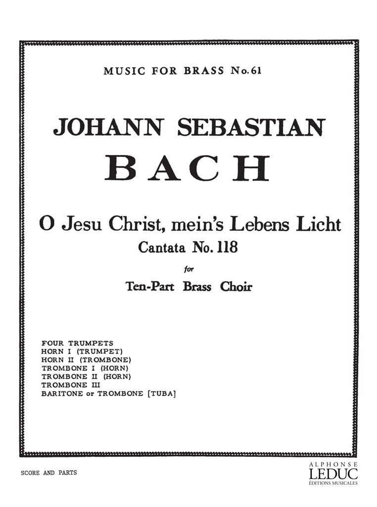 O Jesu Mein'S Leben Licht
