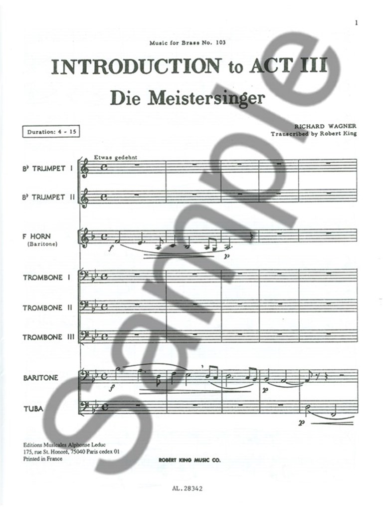 Intro To Act3 Meistersinger