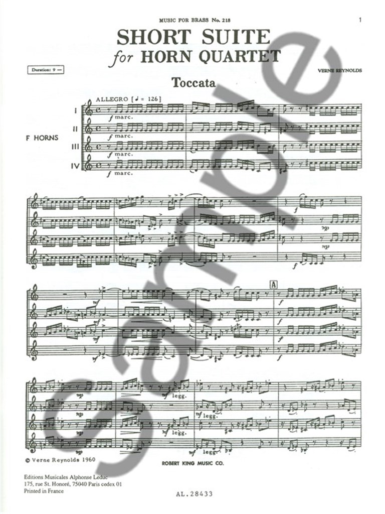 Verne Reynolds: Short Suite
