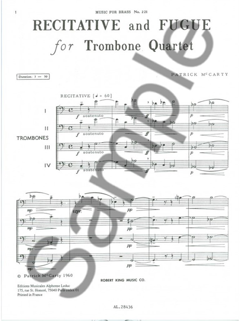 Patrick McCarty: Recitative and Fugue