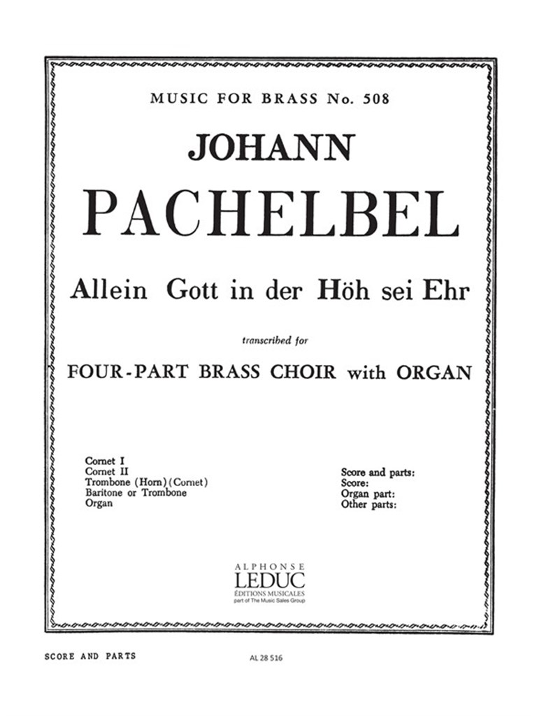 Allein Gott In Der Hoh Sei Ehr