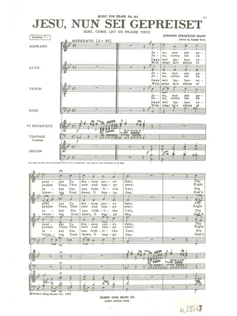 Jesu, nun sei gepreiset BWV41