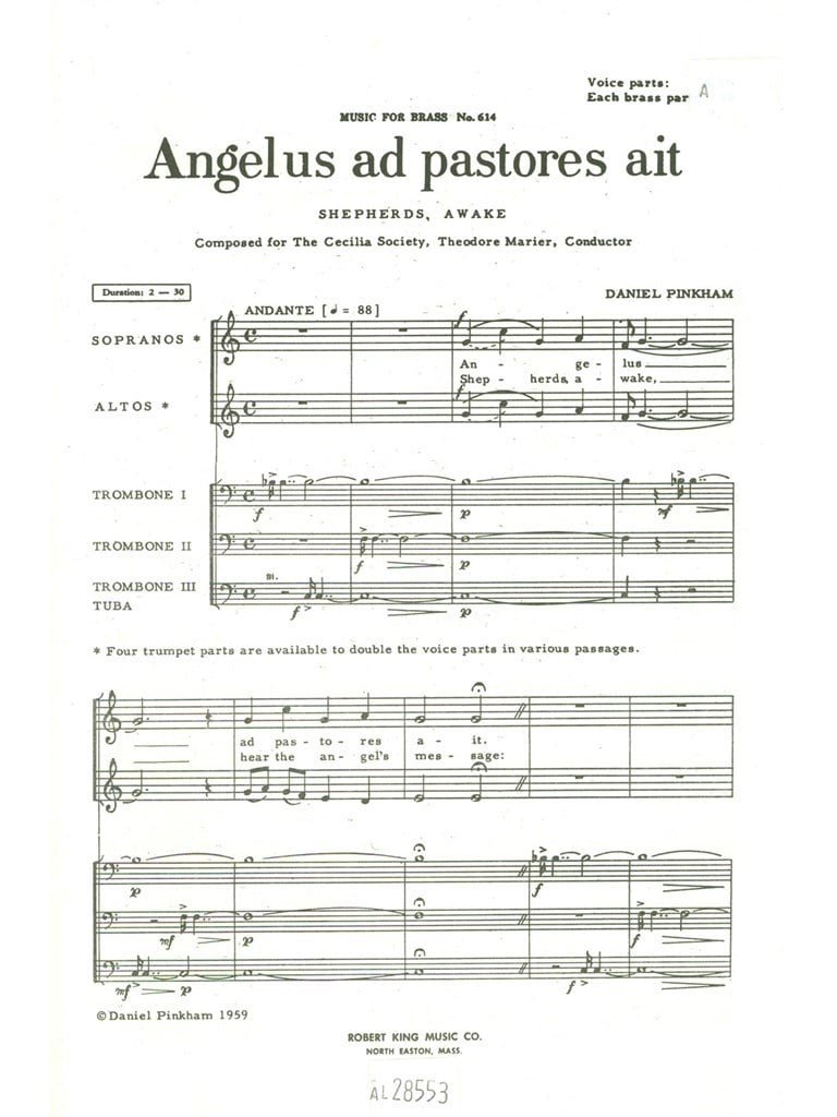 Angelus Ad Pastores Ait