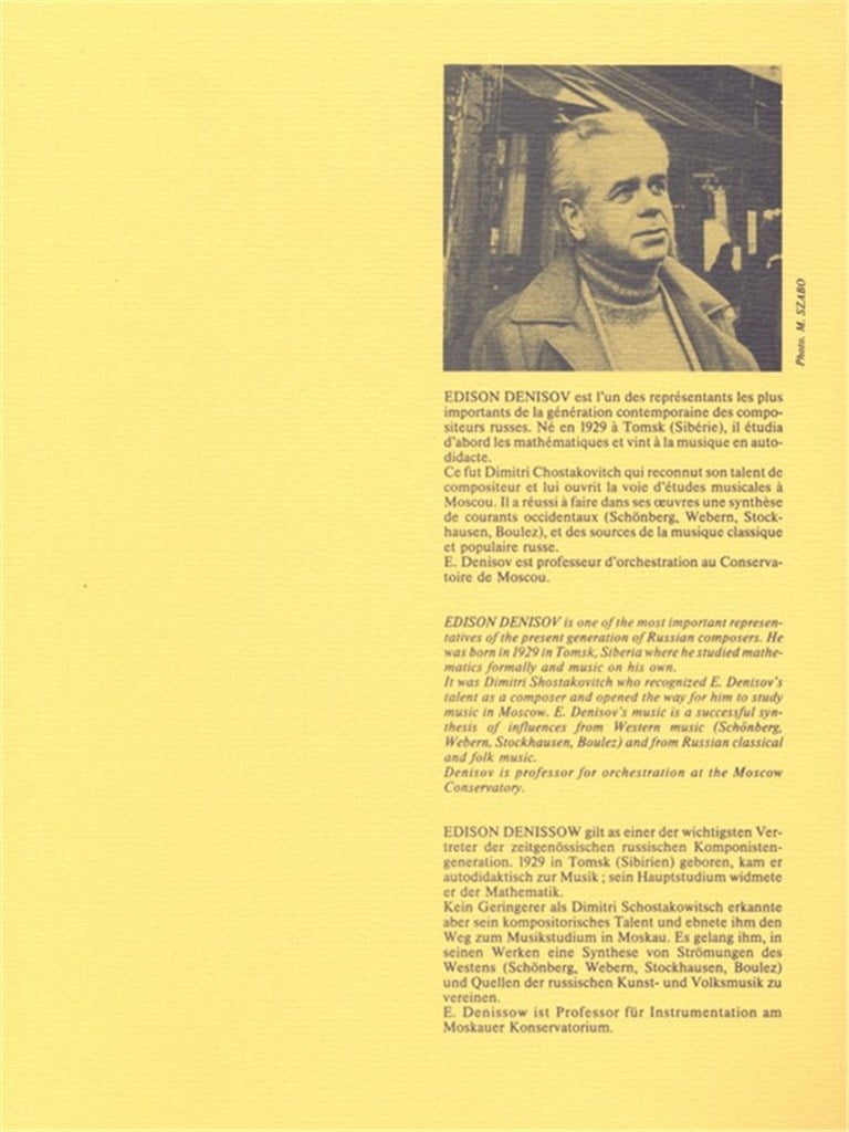 Edison Denisov: Quintette