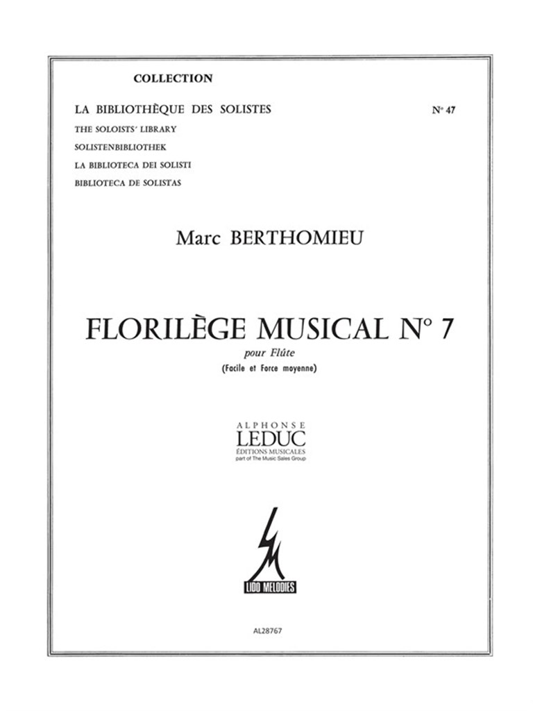 Berthomieu Florilege Musical No 7 Flute Solo