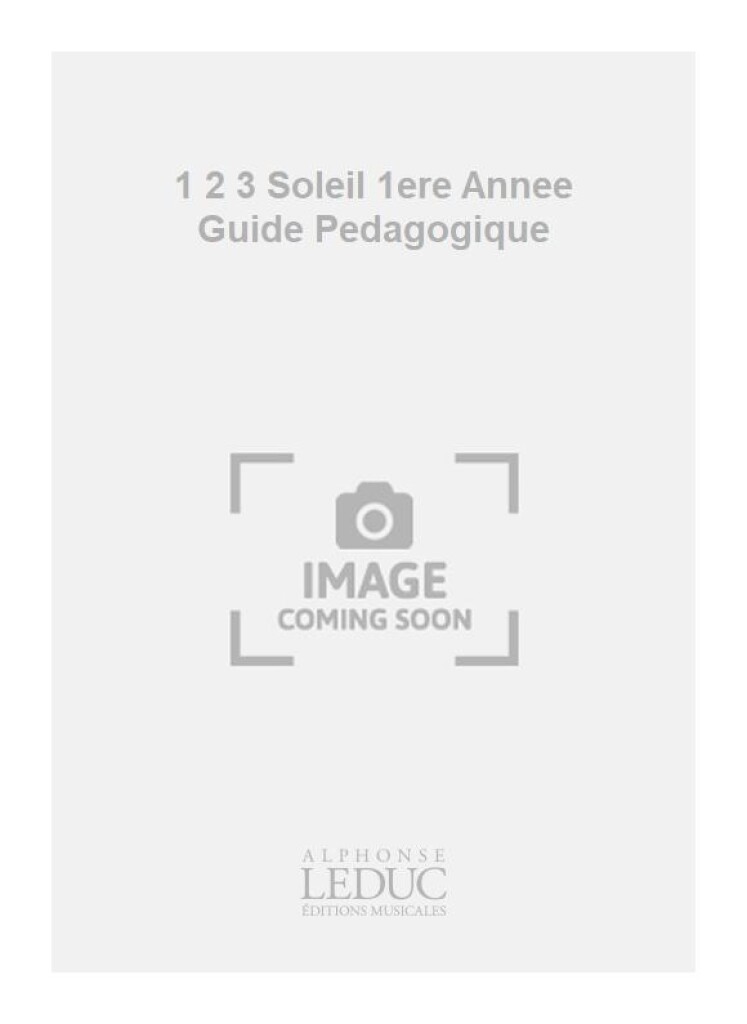 1 2 3 Soleil 1ere Annee Guide Pedagogique