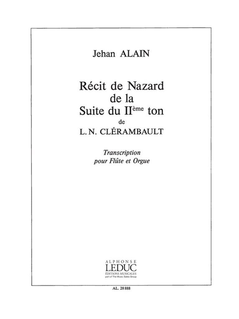 Louis Nicolas Clerambault: Reçit de Nazard