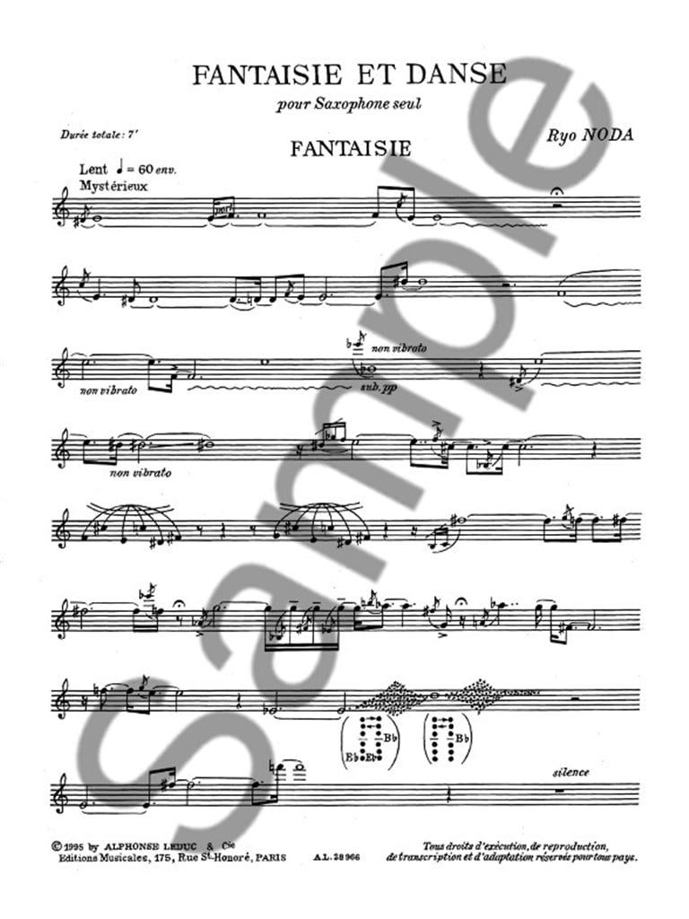 Ryo Noda: Fantaisie et Danse