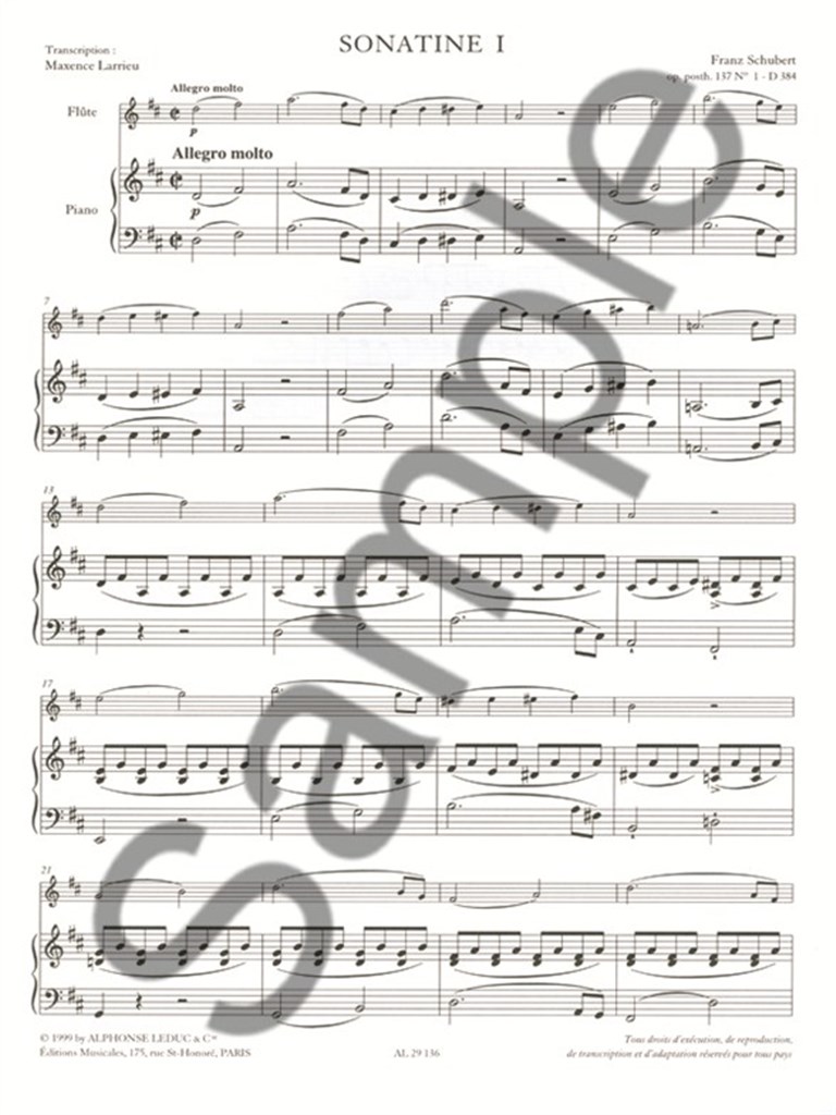 Sonatina Op.posth.137, No.1 in D major (D384)
