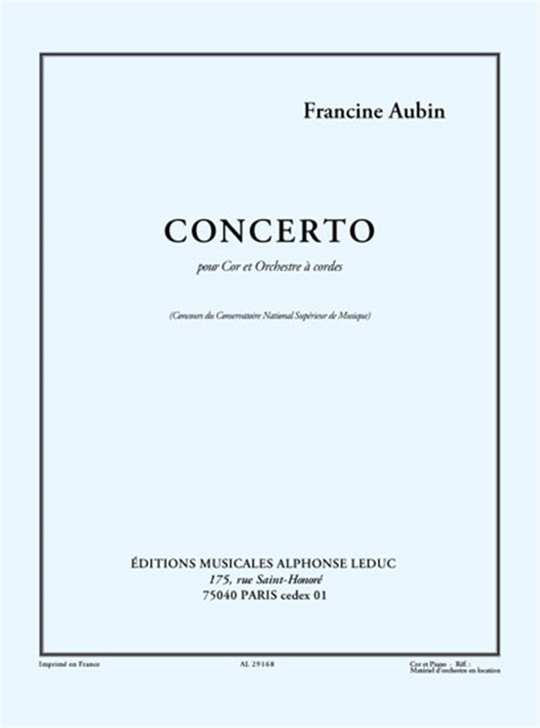 Francine Aubin: Concerto