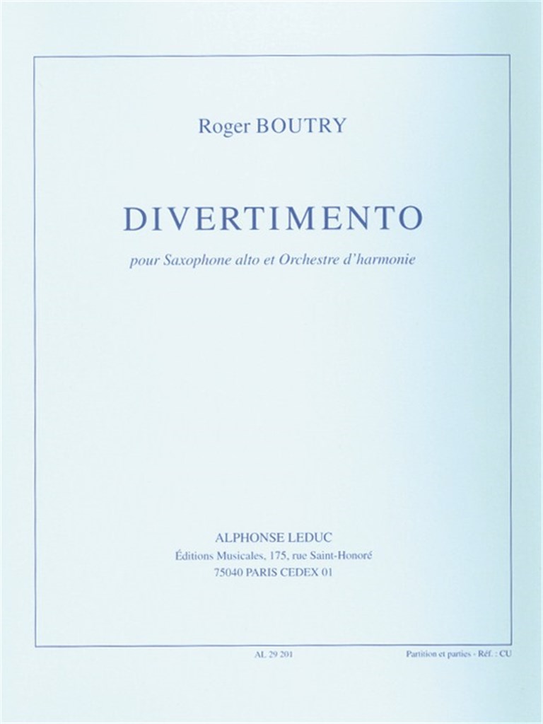 Divertimento (Saxophone and Orchestra)