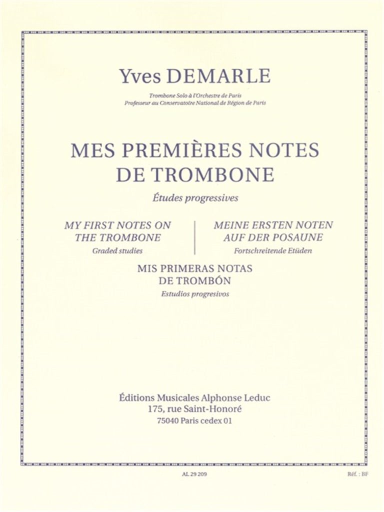 Mes Premieres Notes De Tromb.
