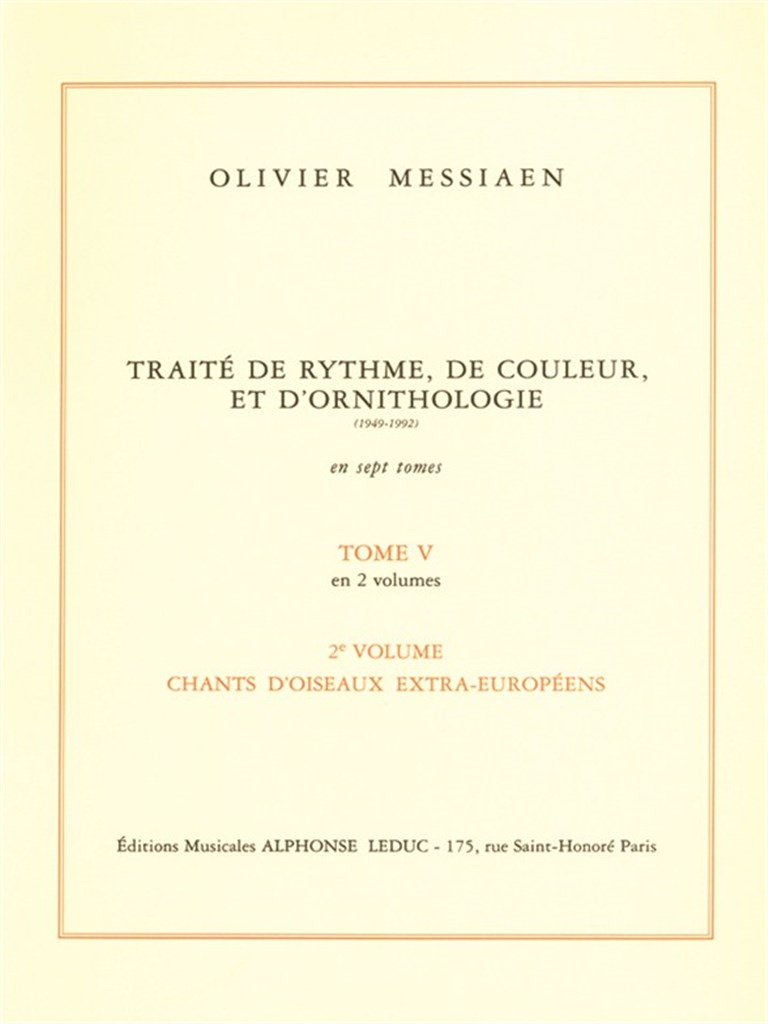Treatise On Rhythm, Colour And Ornithology V-2