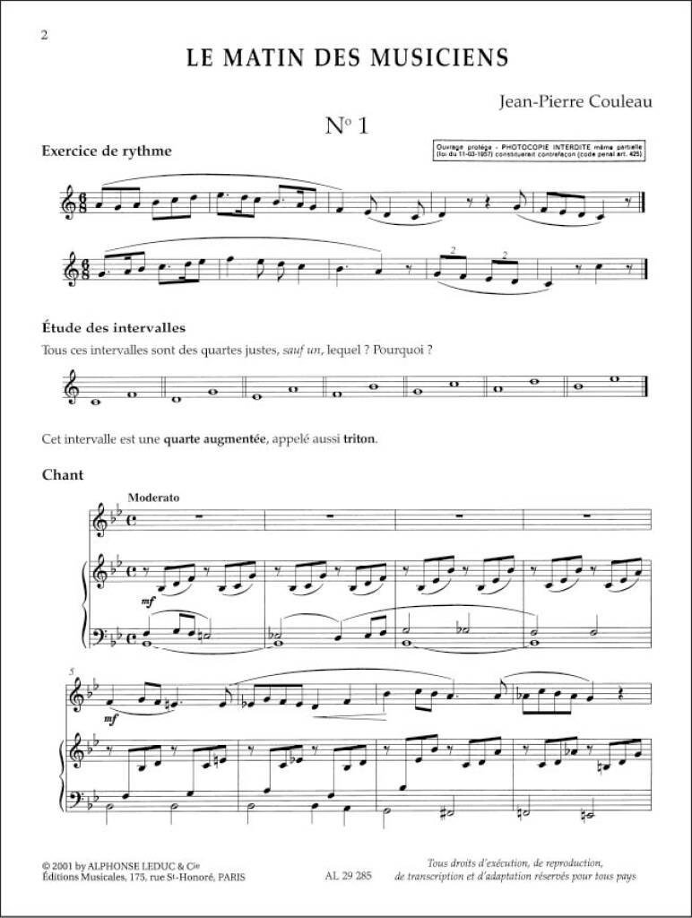 Le Matin des Musiciens - Preparatoire 2, Vol.B