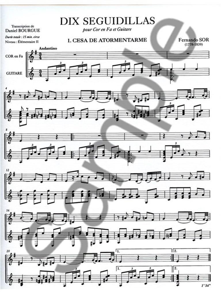 Fernando Sor: 10 Seguidillas