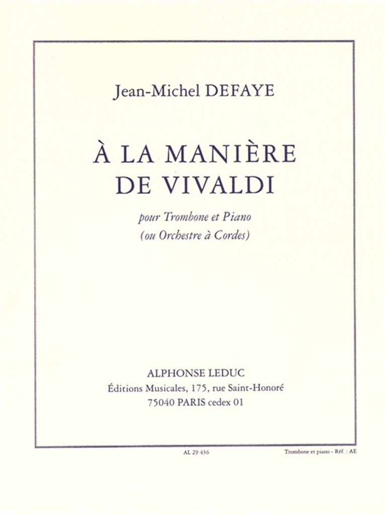 A La Maniere De Vivaldi