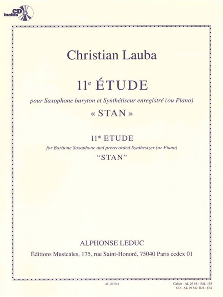 Christian Lauba: etude No. 11 - Stan