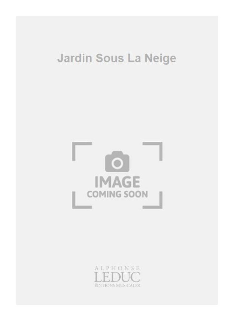 Jardin Sous La Neige