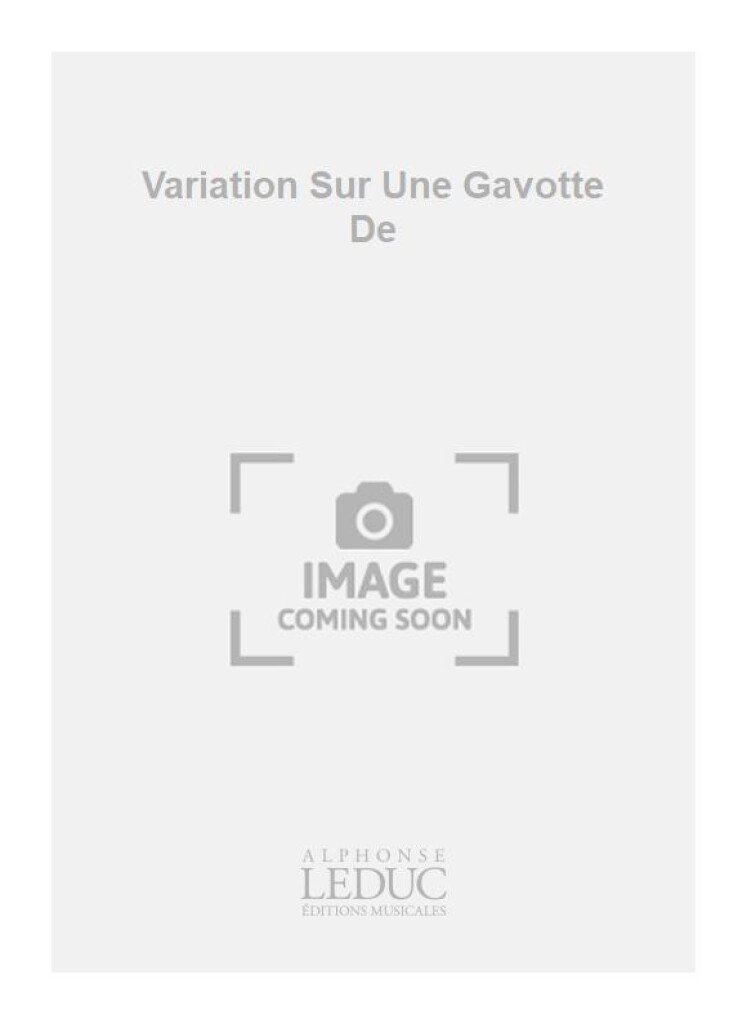 Variation Sur Une Gavotte De