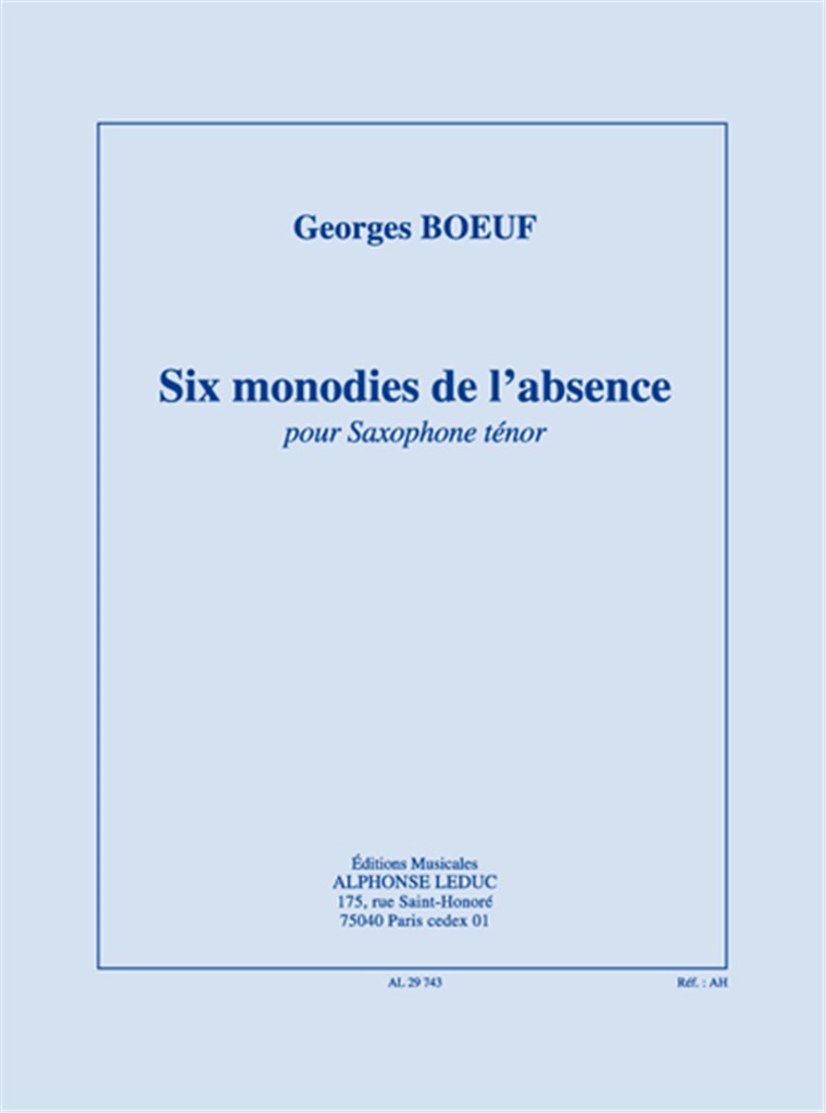 Monodies(6) De L'Absence