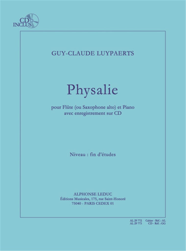Physalie (fin d'études) pour flûte et piano