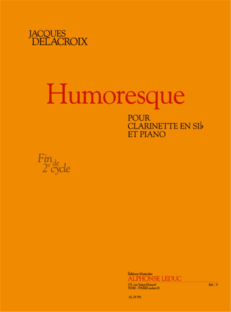 Humoresque pour clarinette si b et piano