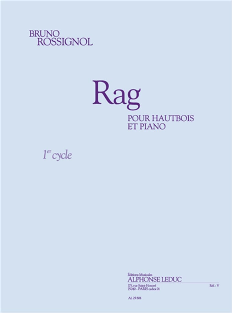 Rag (cycle 1) pour hautbois et piano