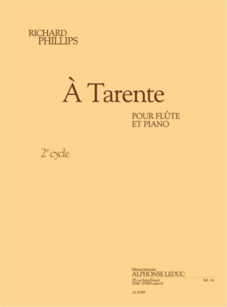 À tarente (cycle 2) (3'10'') pour flûte et piano