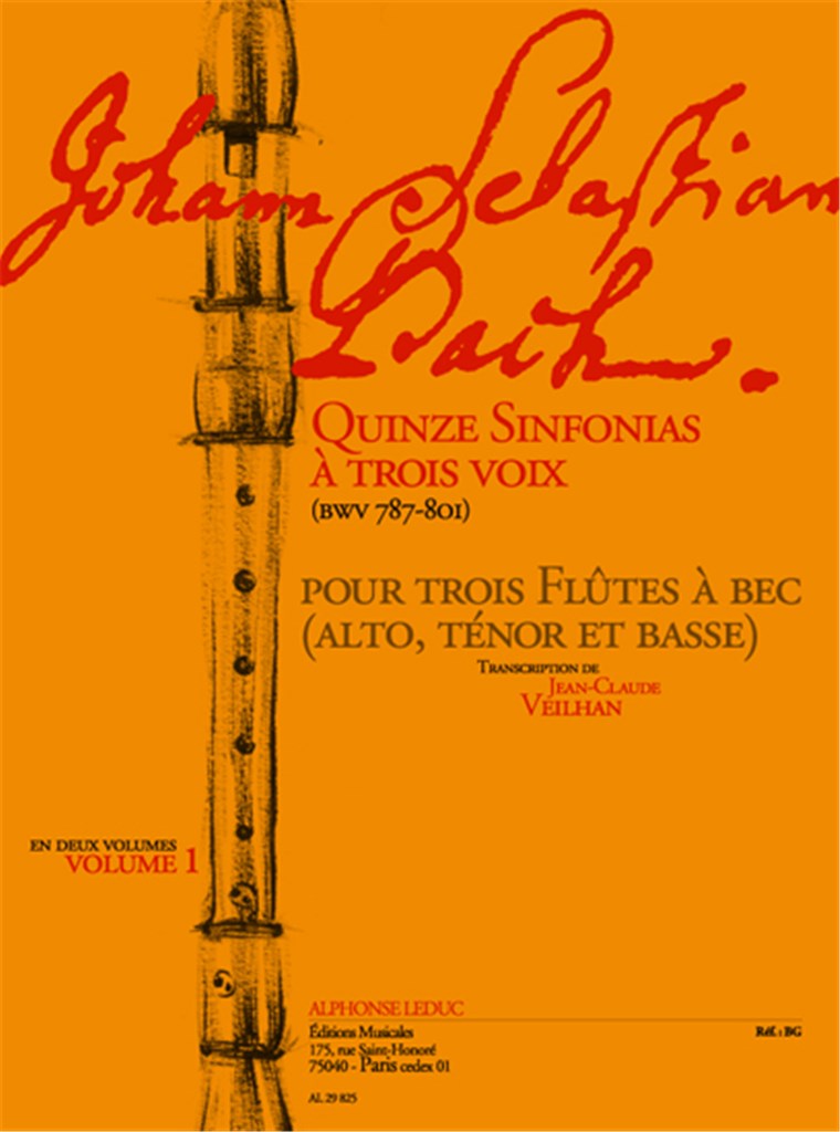 15 Sinfonias a 3 Recorders Vol. 1