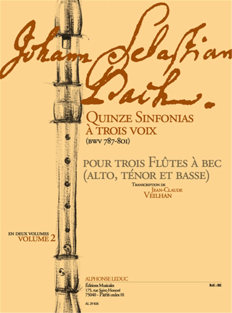 15 Sinfonias a 3 Recorders Vol. 2