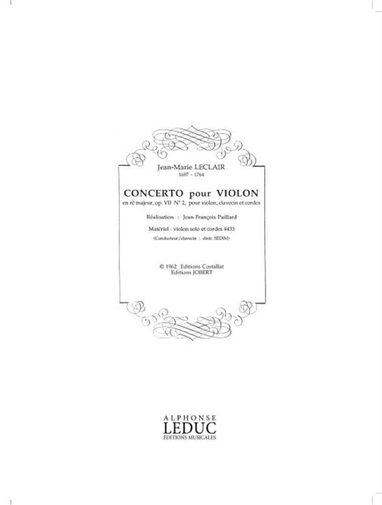 Concerto Op.7, No.2 in D major