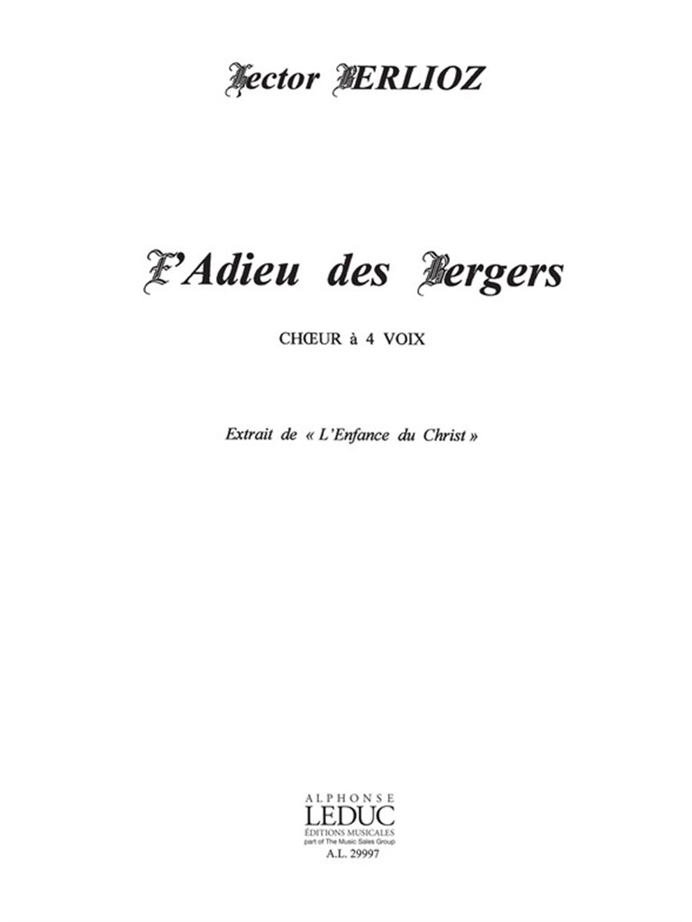 Adieu Des Bergers -Enfance Du Christ